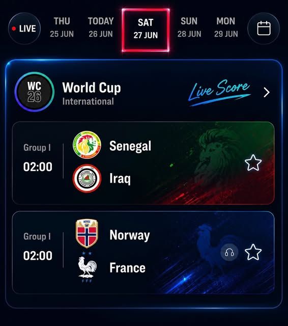 World Cup 2026 – Live Tonight
