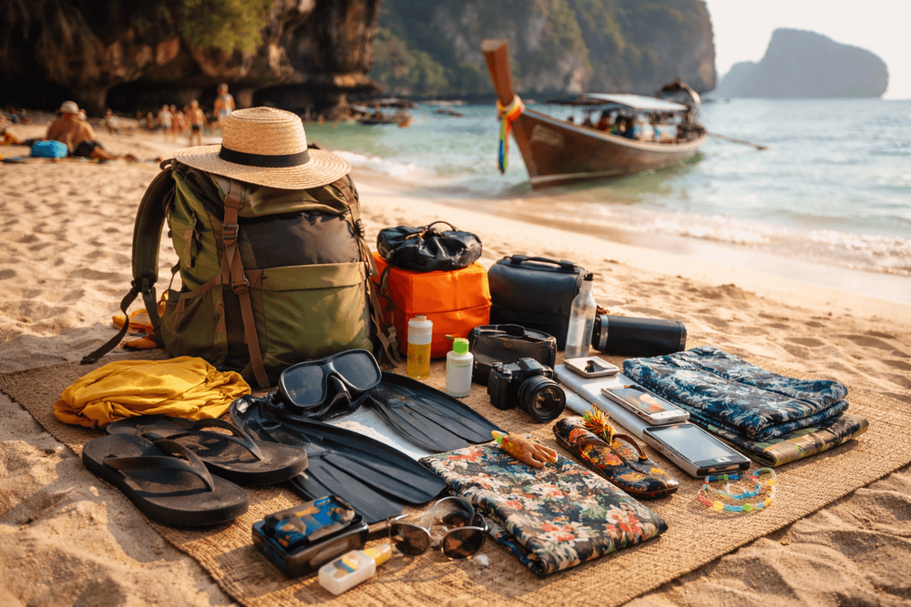 Backpacker Packing List for Thailand for Beach and Party Islands: Sand, Boat, and Nightlife Gear