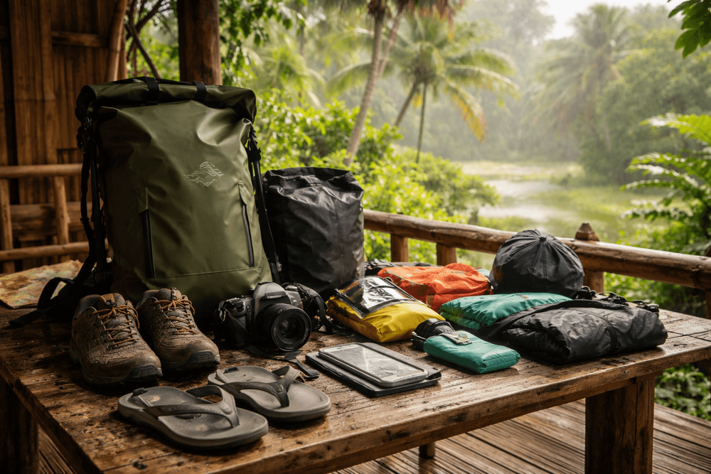 Backpacker Packing List for Thailand for Monsoon Intercity Travel: Dry Storage, Footwear, and Storm-Proof Transit Gear