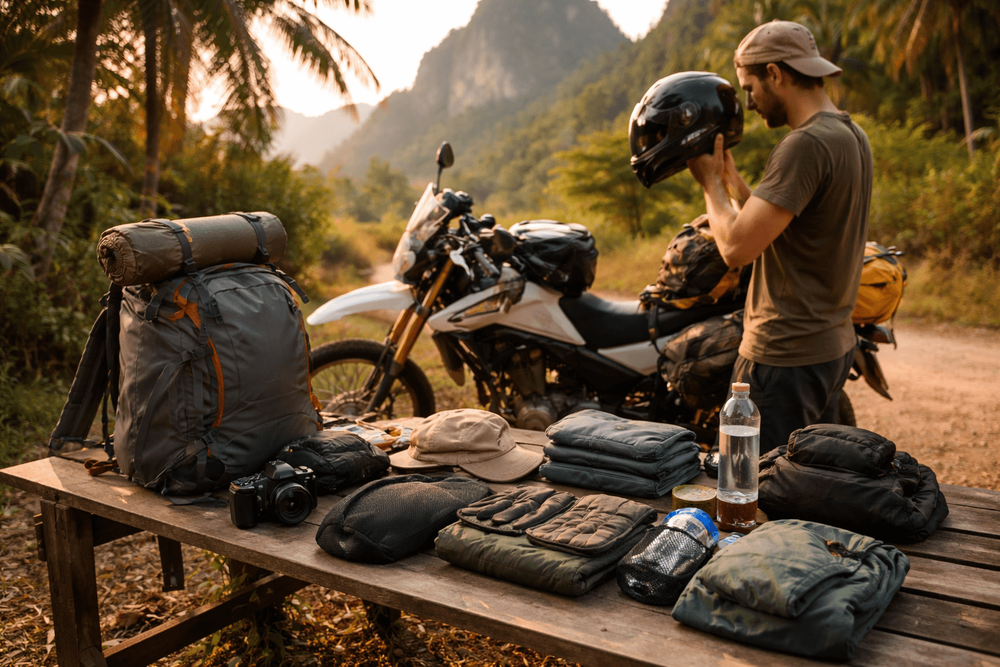 Backpacker Packing List for Thailand for Motorbike Road Trips: Helmet Liners, Layers, and Gear for Long Rides