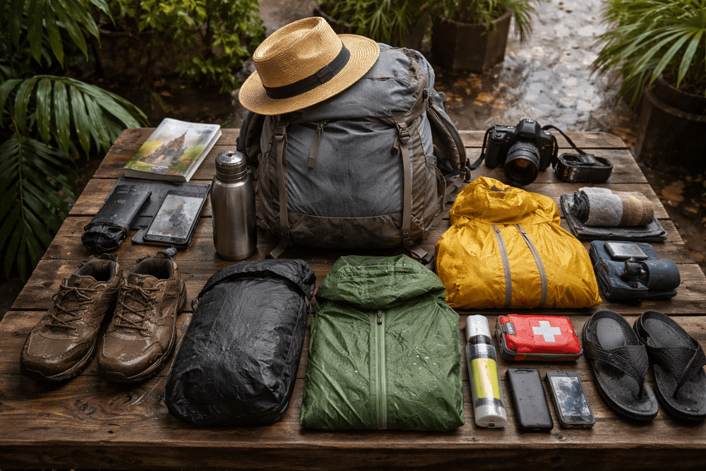 Backpacker Packing List for Thailand for Rainy City Days and Sudden Downpours