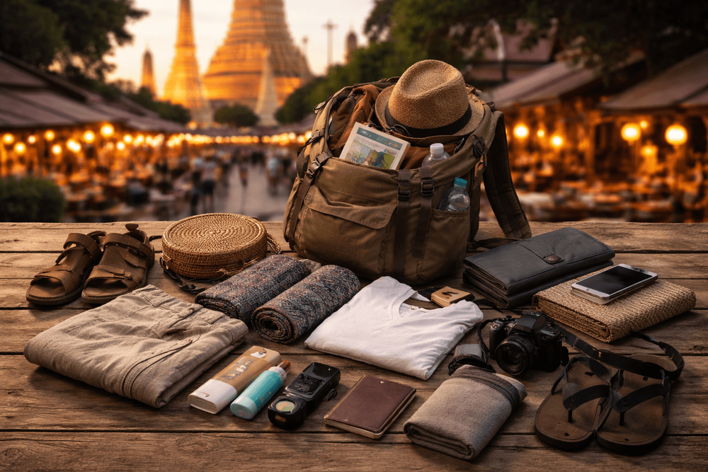 Backpacker Packing List for Thailand for Temple Days That Turn into Night Markets