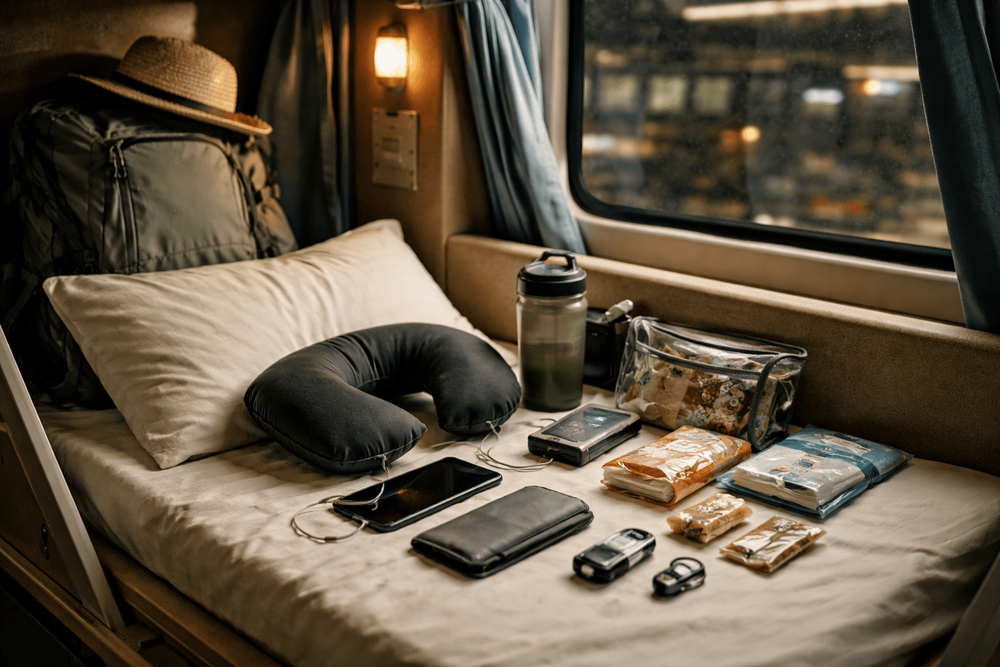 Backpacker Packing List for Thailand on an Overnight Bus or Train Trip: Sleep Comfort, Security, and Easy Access Items