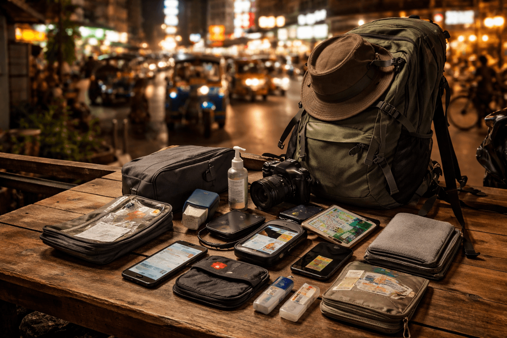Backpacker Packing List for Thailand’s Big-City Nights: Safety Essentials, Grab Rides, and Cash-Ready Gear