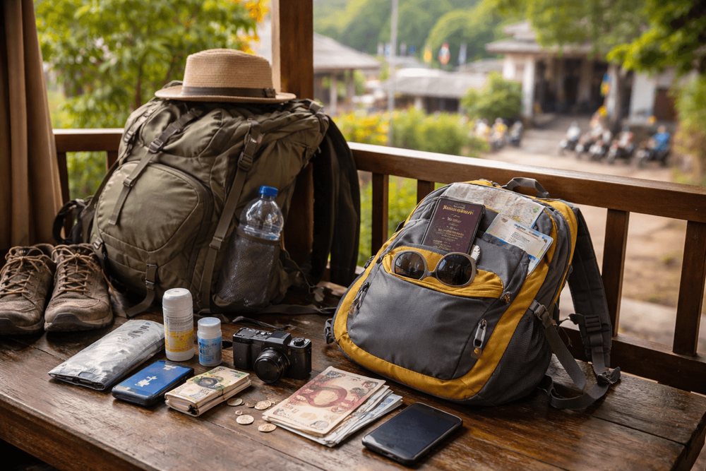 Backpacker Packing List for Thailand’s Chiang Rai and Border Town Hops: Crossing Basics, Day Bag Setup, and Local Cash
