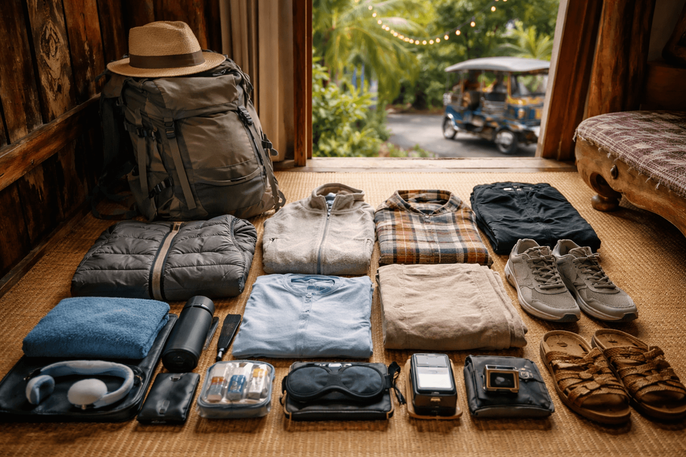 Backpacker Packing List for Thailand’s Cold-Air and Indoor-AC Travel: Layers for Buses, Malls, and Trains