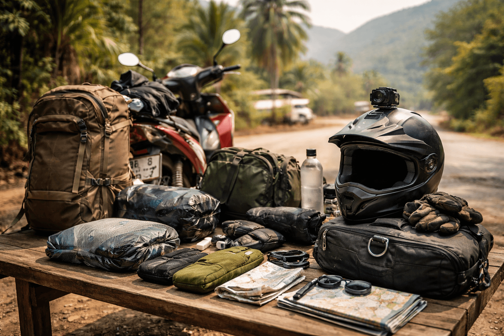 Backpacker Packing List for Thailand’s Motorbike Road Trips: Helmet Comfort, Dust Protection, and Pack Security