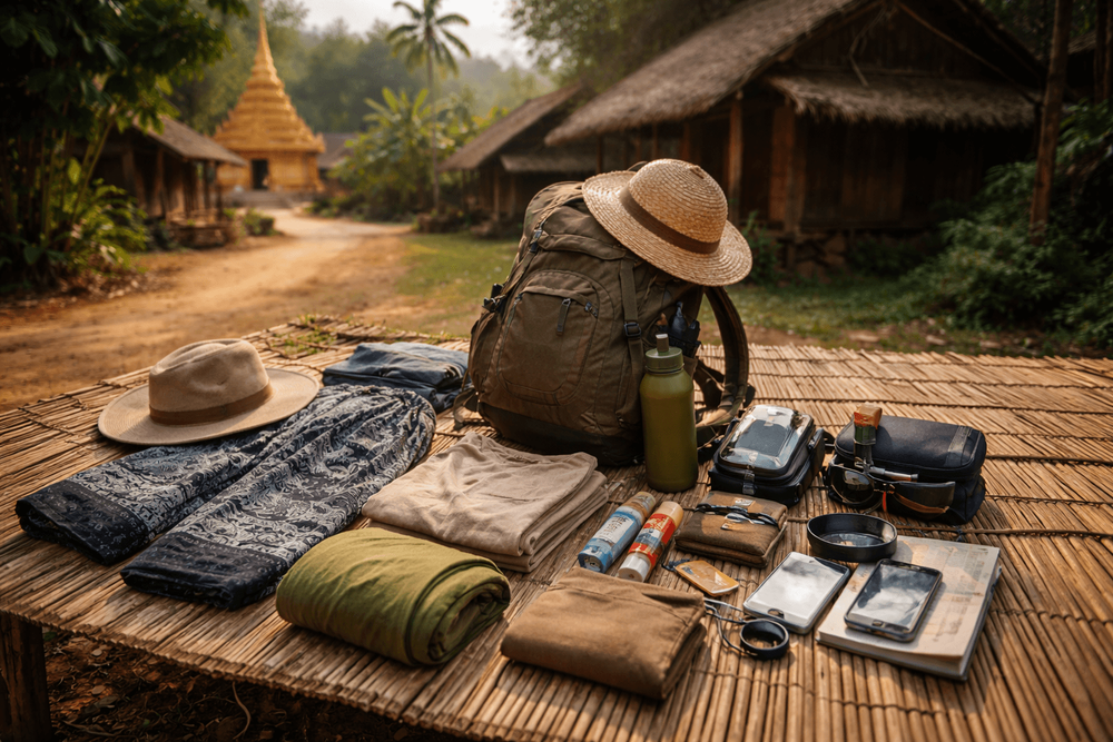Backpacker Packing List for Thailand’s Remote Temple and Village Visits: Modest Clothing, Insect Protection, and Small-Day-Bag Essentials