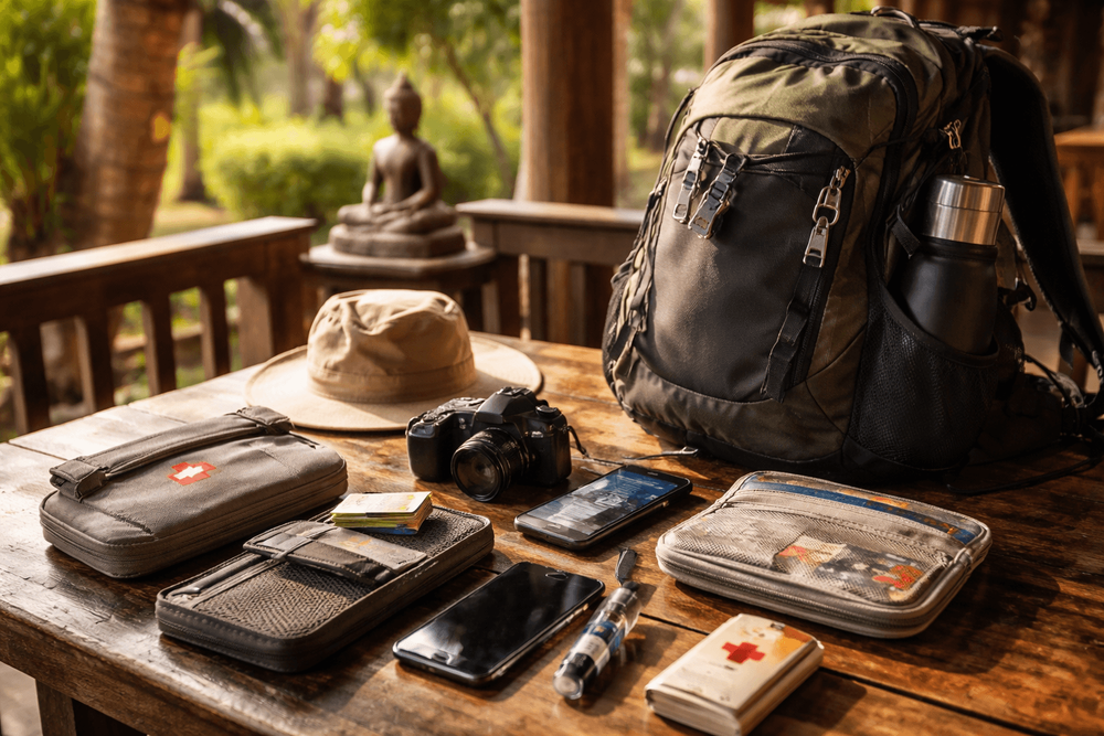 Backpacker Packing List for Thailand: Security, Organization, and Bag Setup for Moving Around Safely
