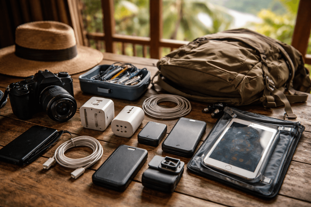 Backpacker Packing List for Thailand with Electronics: Adapters, Chargers, Power Banks, and Device Protection