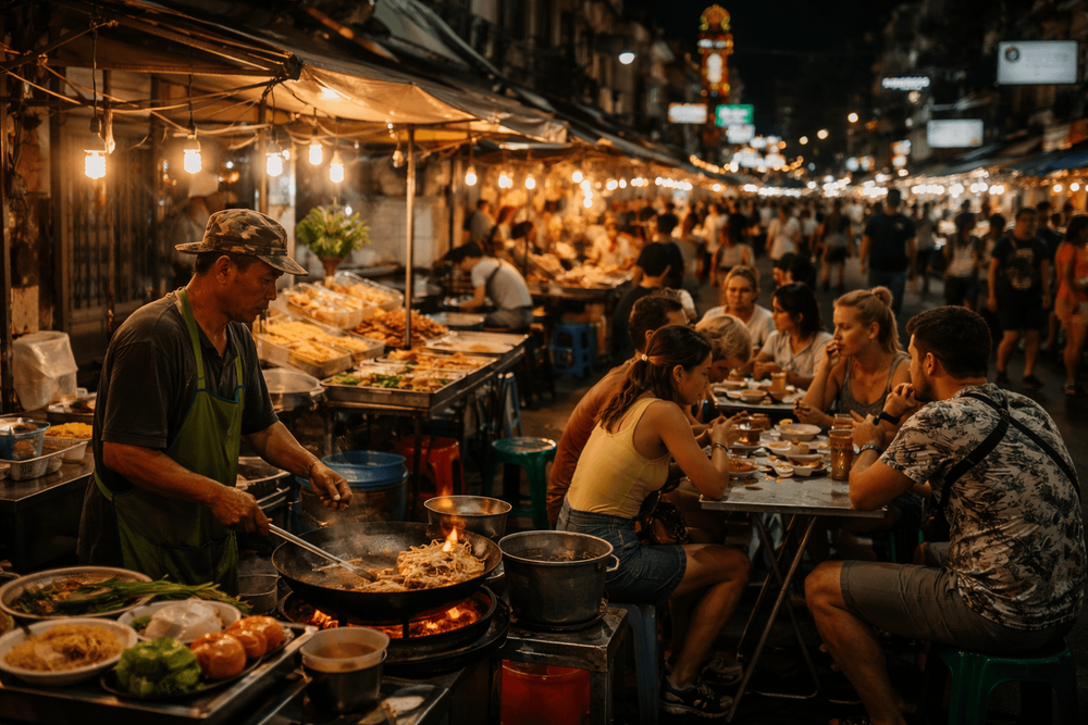 Bangkok Late-Night Street Food Guide: Where to Eat After Midnight Near Khao San Road and Beyond