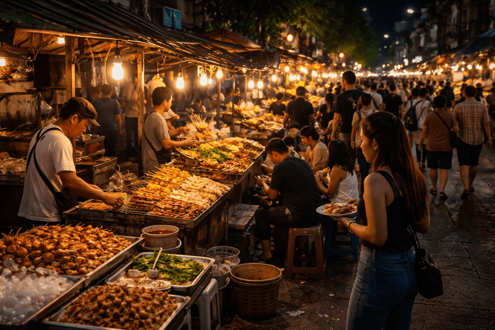 Bangkok Night Street Food Guide: Best Late-Evening Stalls, Markets, and Snacks After Dark