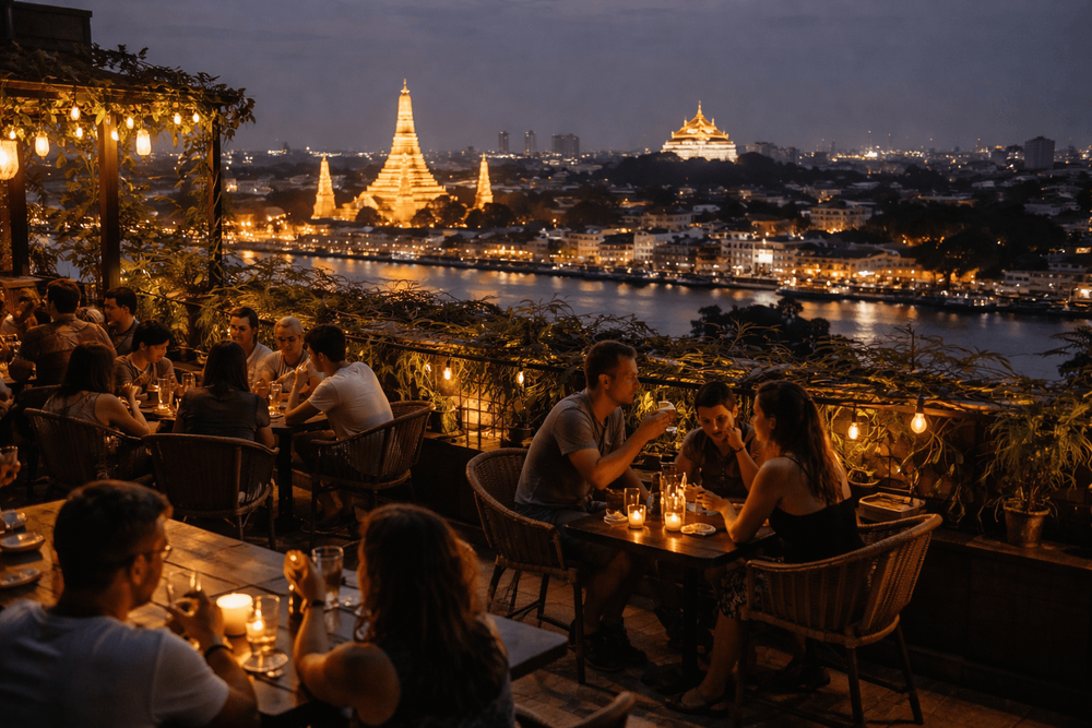 Bangkok Rooftop Bars for a Post-Dinner Nightcap Near the Old Town from Khao San Road