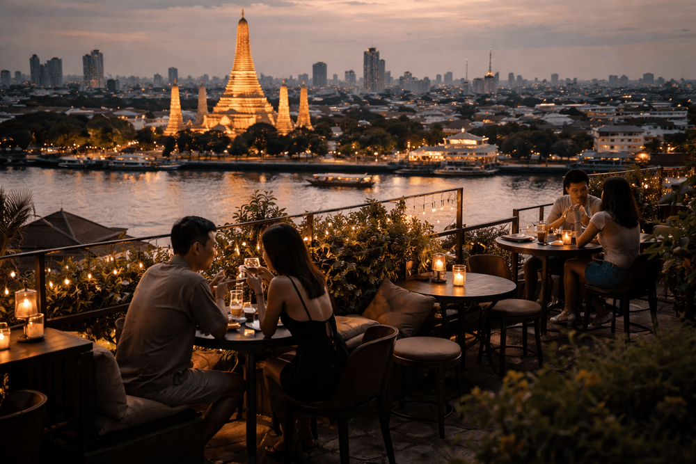 Bangkok Rooftop Bars for Small Groups and Couple Dates from Khao San Road