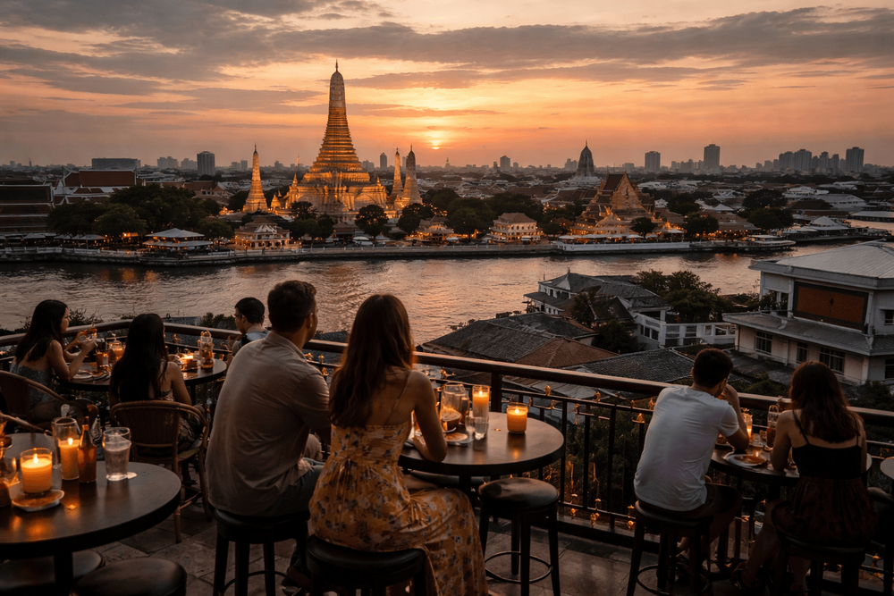 Bangkok Rooftop Bars for Sunset Cocktails Before Dinner from Khao San Road
