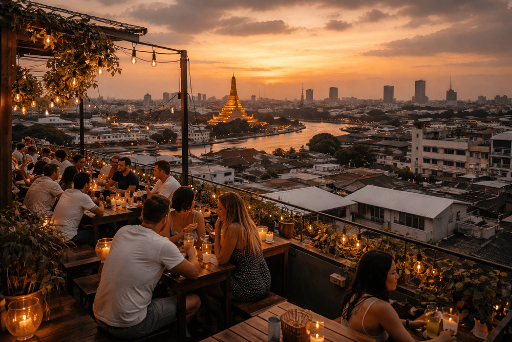 Bangkok Rooftop Bars Near Khao San Road for Sunset Drinks and Easy Taxis