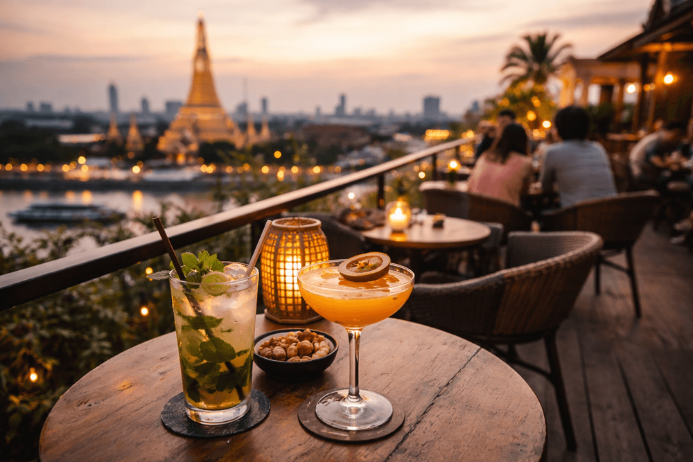 Bangkok Rooftop Bars Near Khao San Road with Cocktail Focus and Signature Drinks