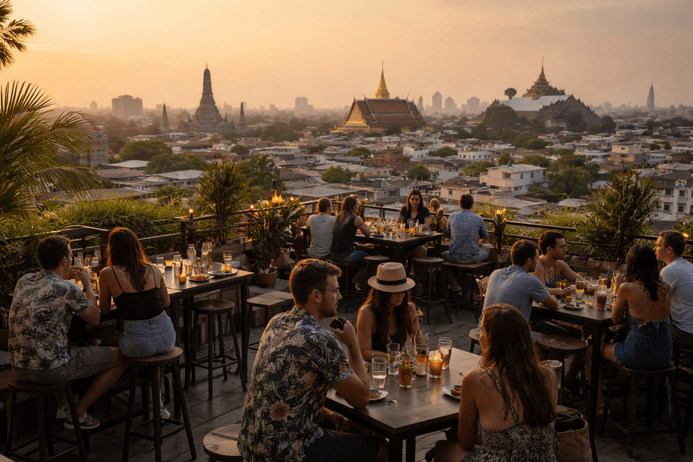 Bangkok Rooftop Bars Open Early for Sunset-to-Night Starts from Khao San Road