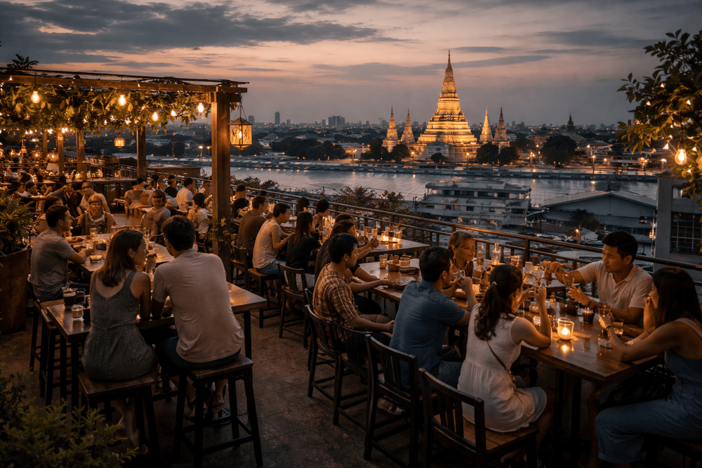 Bangkok Rooftop Bars Open Late for After-Dinner Drinks from Khao San Road