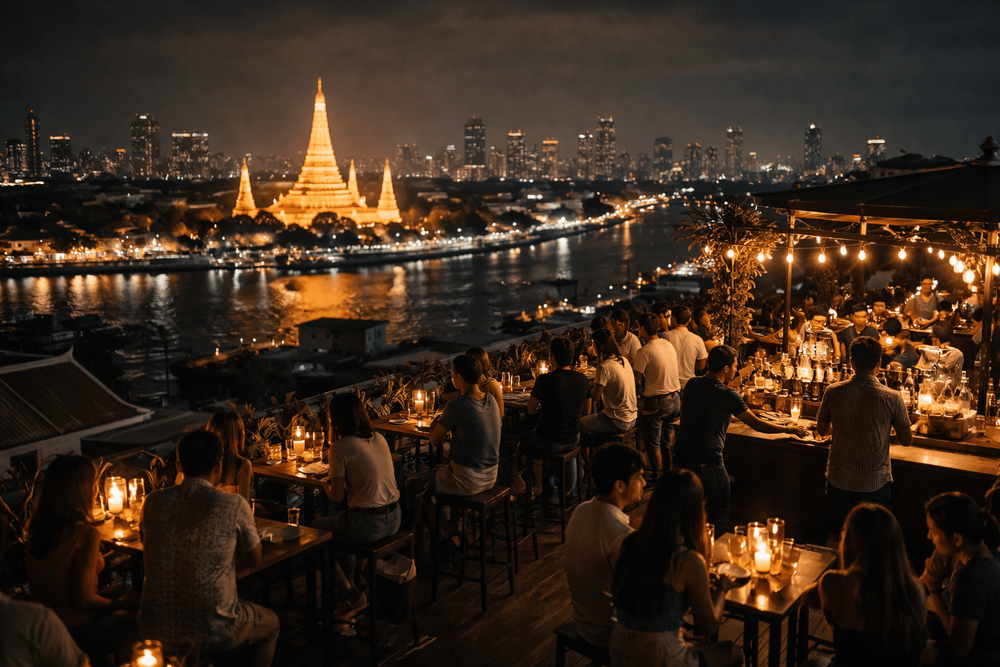 Bangkok Rooftop Bars Open Late for Post-Dinner Drinks from Khao San Road