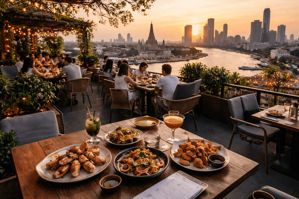 Bangkok Rooftop Bars with Food Menus That Are Actually Worth Ordering