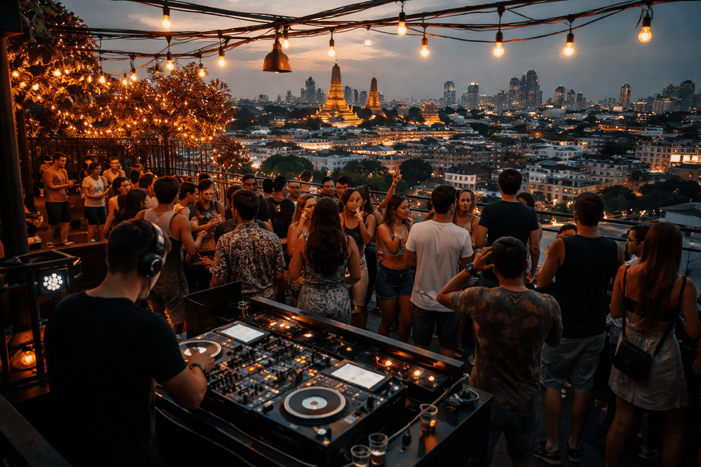 Bangkok Rooftop Bars with Live DJs and Party Vibes Near Khao San Road