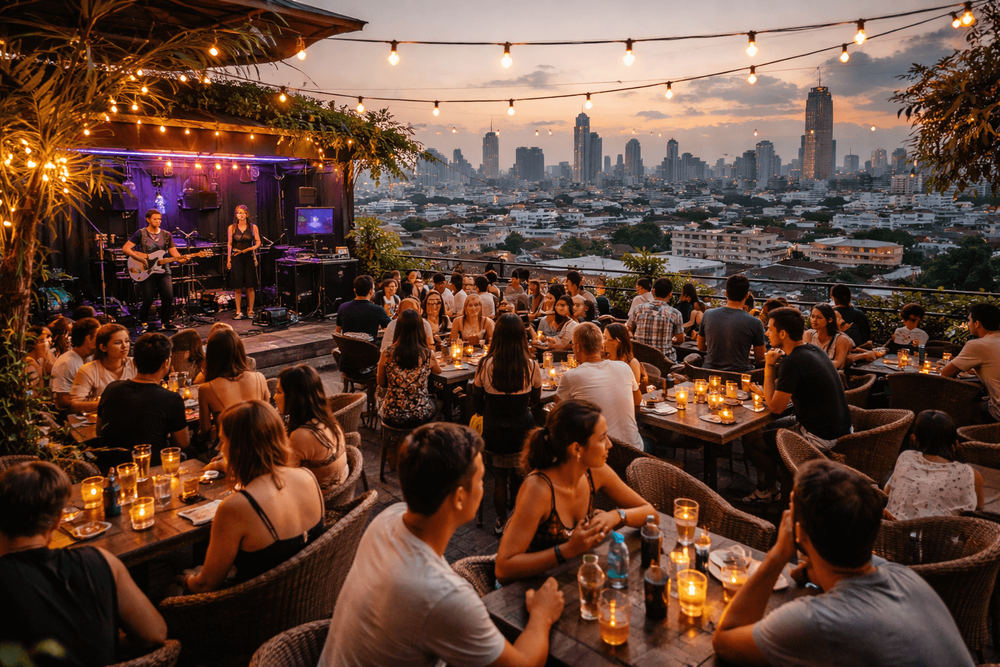 Bangkok Rooftop Bars with Live Music and DJ Nights You Can Reach from Khao San Road