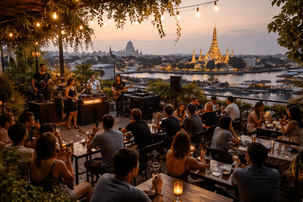 Bangkok Rooftop Bars with Live Music or DJ Nights You Can Reach from Khao San Road
