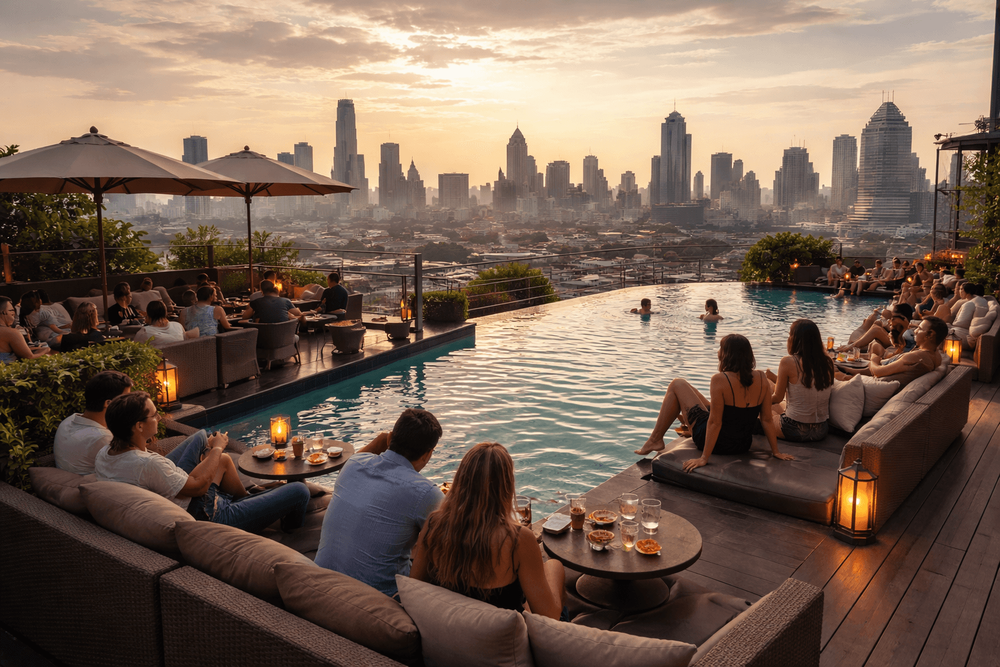 Bangkok Rooftop Bars with Poolside or Lounge Seating Worth the Taxi from Khao San Road