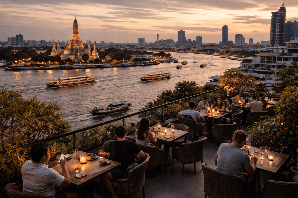 Bangkok Rooftop Bars with Riverboat-Friendly Routes from Khao San Road