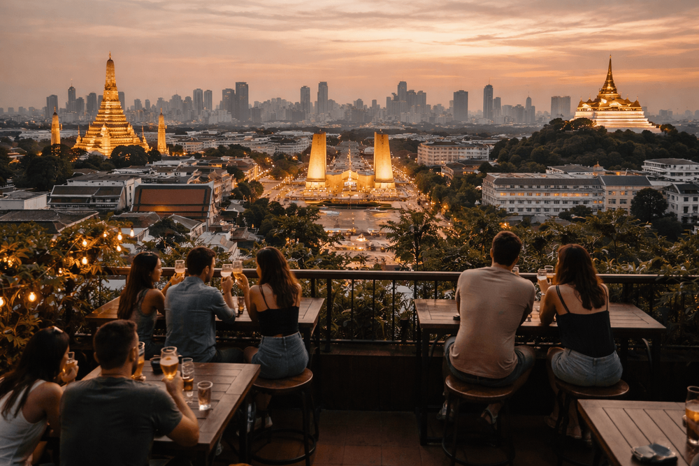 Bangkok Rooftop Bars with the Best City Skyline and Monument Views from Khao San Road