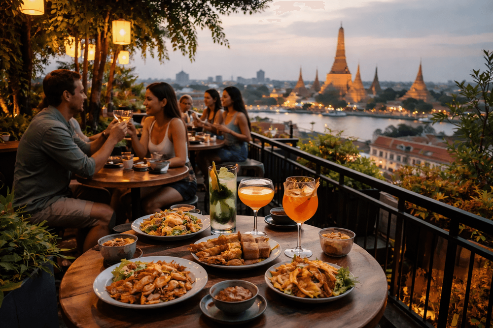Bangkok Rooftop Bars with the Best Food-and-Drink Combos Near Khao San Road