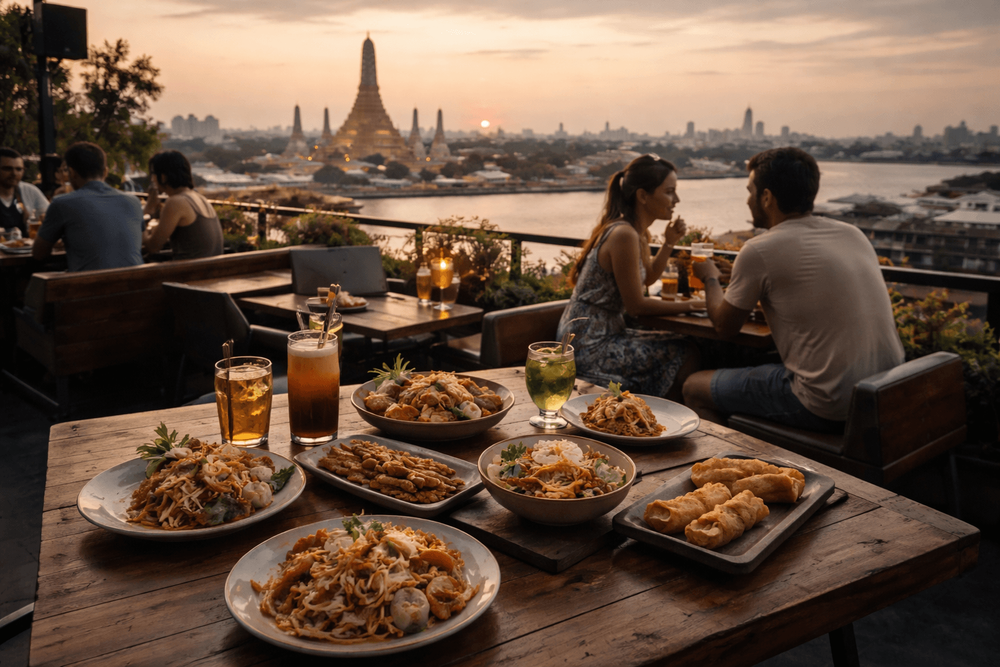 Bangkok Rooftop Bars with the Best Food from Khao San Road