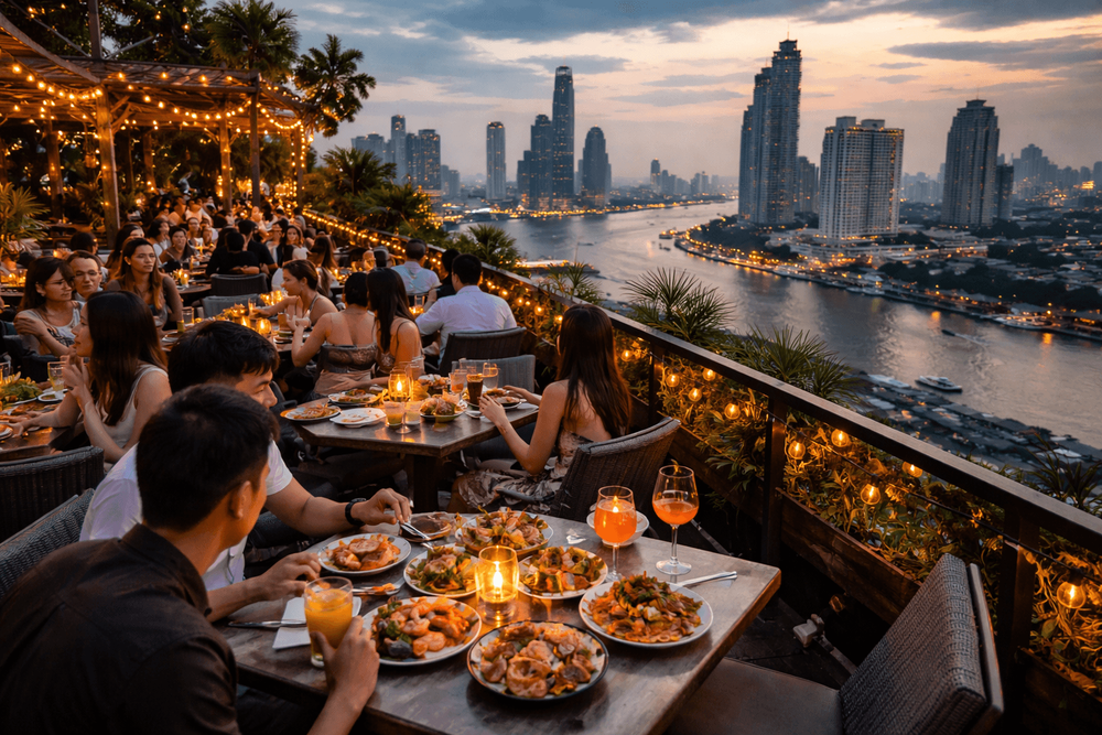 Bangkok Rooftop Bars with the Best Food-Only Minimums Worth the Trip from Khao San Road