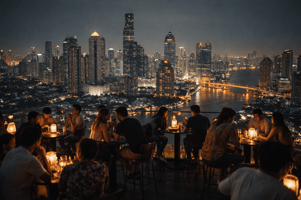 Bangkok Rooftop Bars with the Best Late-Night Views After Dinner from Khao San Road