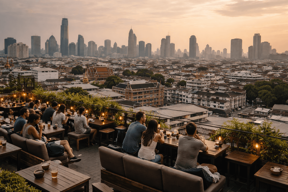 Bangkok Rooftop Bars with the Best Non-River City Views from Khao San Road