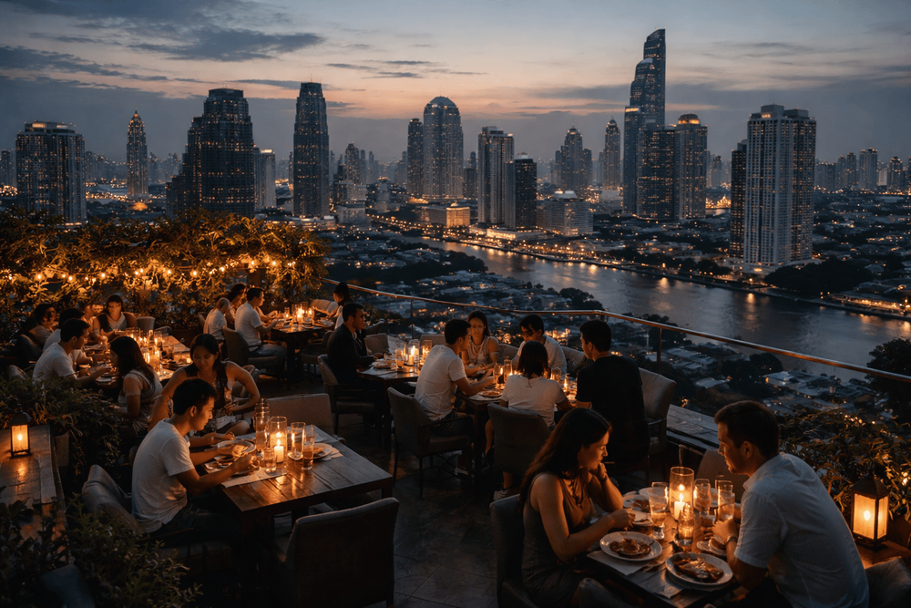 Bangkok Rooftop Bars with the Best Pre-Booking Dinner Windows from Khao San Road