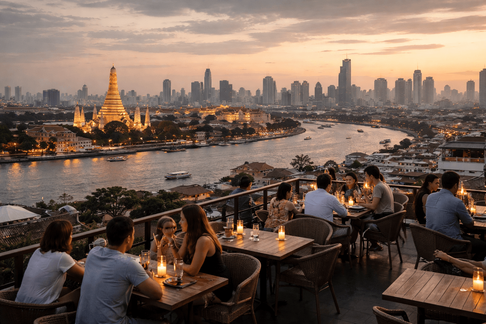 Bangkok Rooftop Bars with the Best River-and-Skyline Combination from Khao San Road