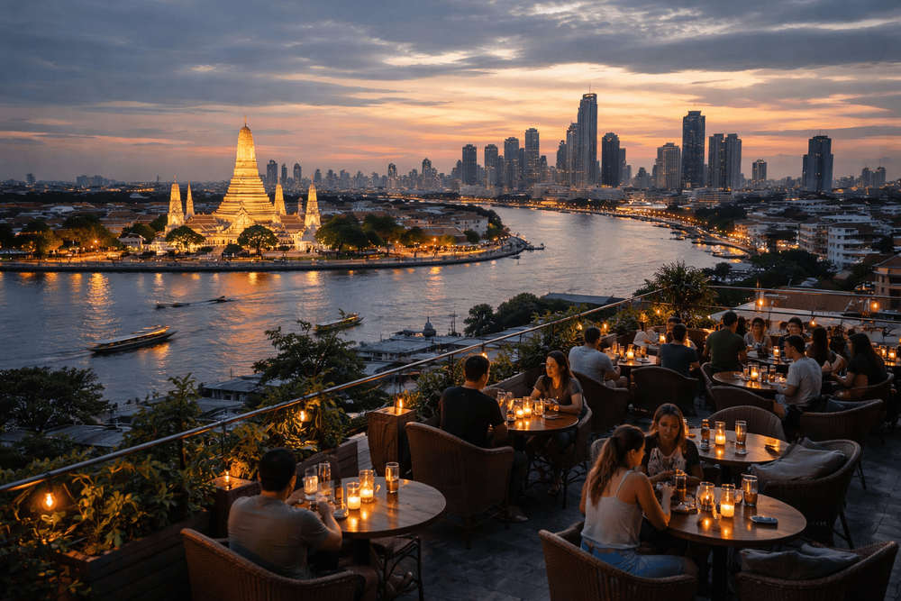 Bangkok Rooftop Bars with the Best River-and-Skyline Combination from Khao San Road