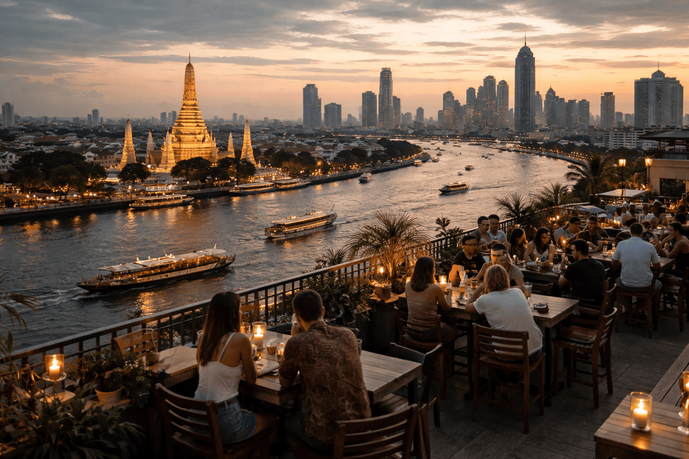 Bangkok Rooftop Bars with the Best River-and-Skyline Combo from Khao San Road