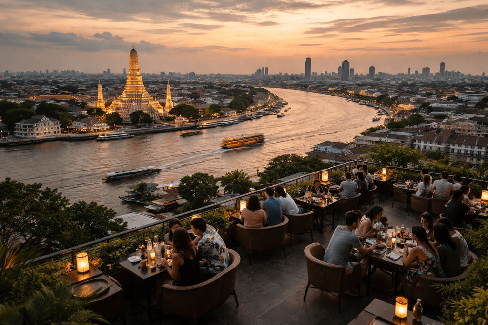 Bangkok Rooftop Bars with the Best River Bend Views from Khao San Road