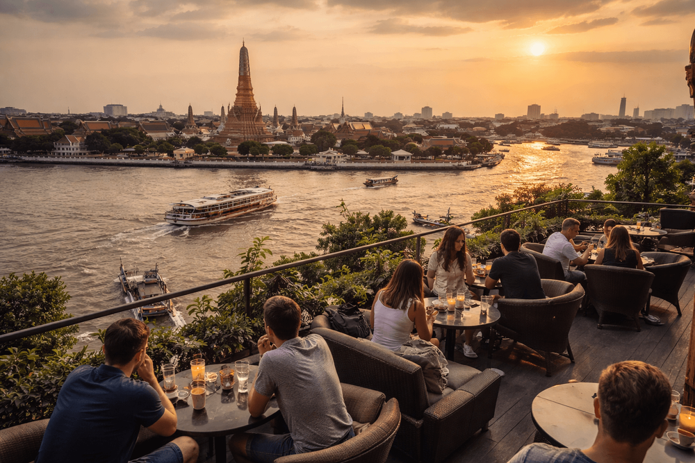 Bangkok Rooftop Bars with the Best River Ferry Approach from Khao San Road