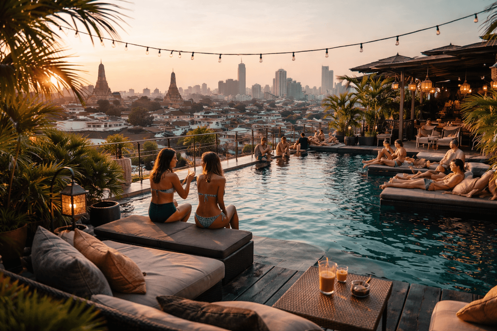 Bangkok Rooftop Bars with the Best Rooftop Pools and Day-to-Night Lounge Vibes from Khao San Road