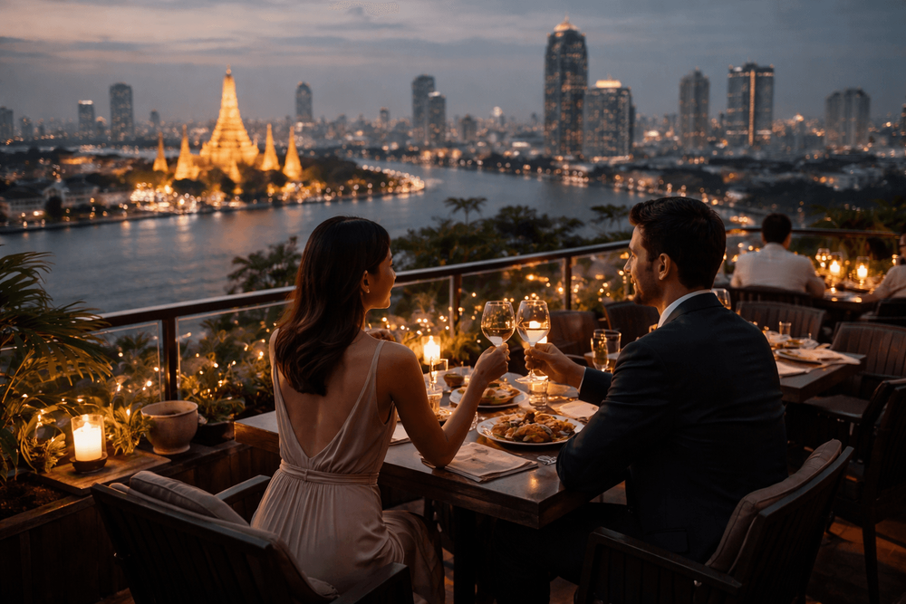 Bangkok Rooftop Bars with the Best Skyline Dinner for a Dress-Up Night from Khao San Road