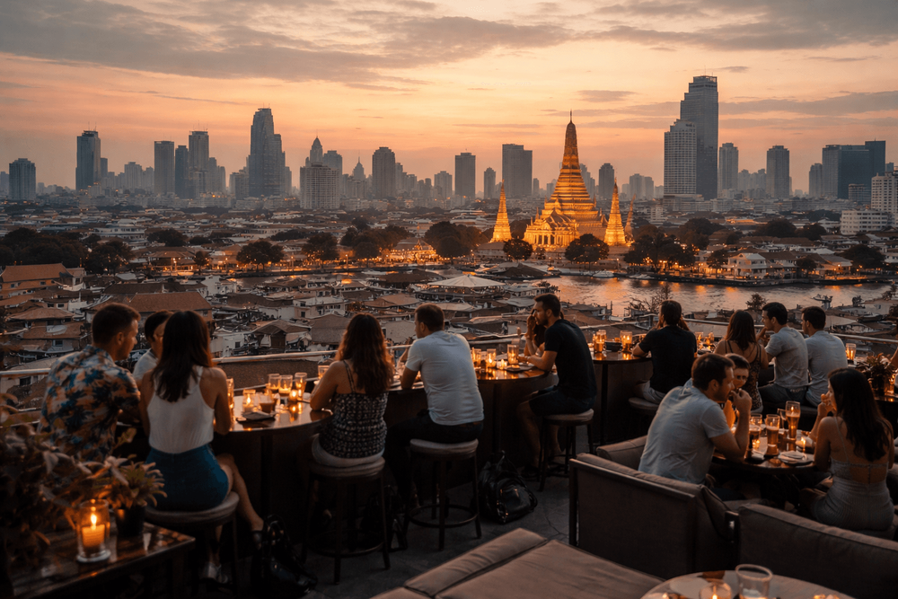 Bangkok Rooftop Bars with the Best Skyline Silhouettes from Khao San Road