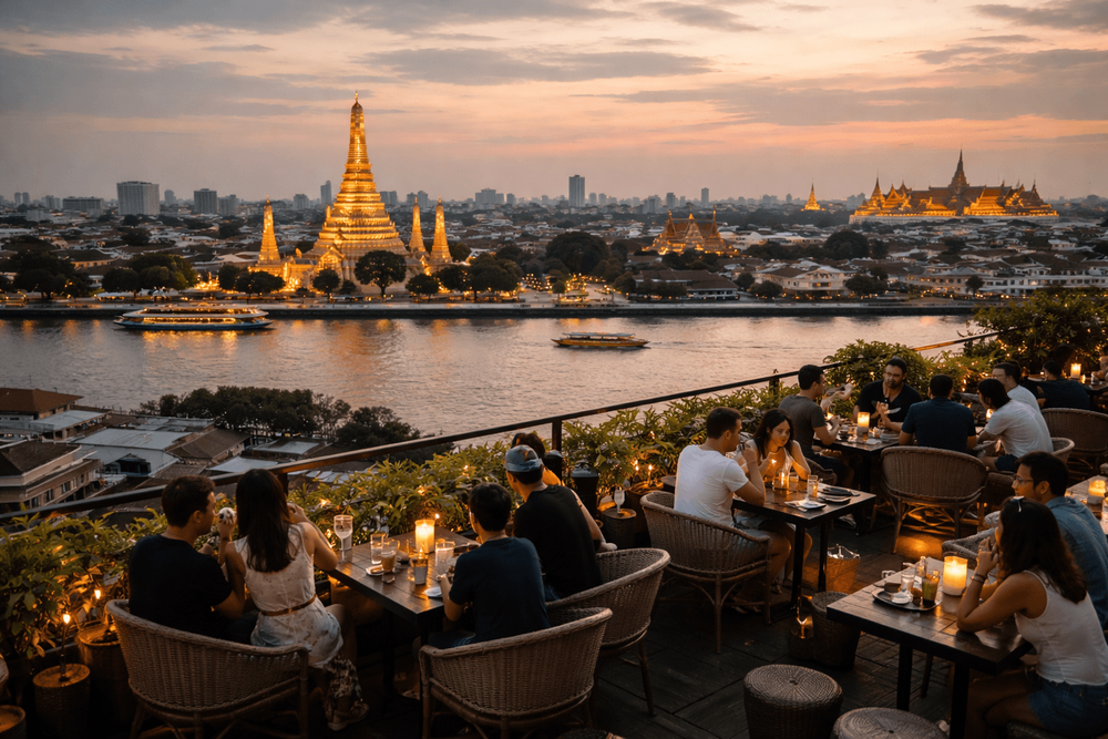 Bangkok Rooftop Bars with the Best Skyline Views of the Chao Phraya and Old City from Khao San Road