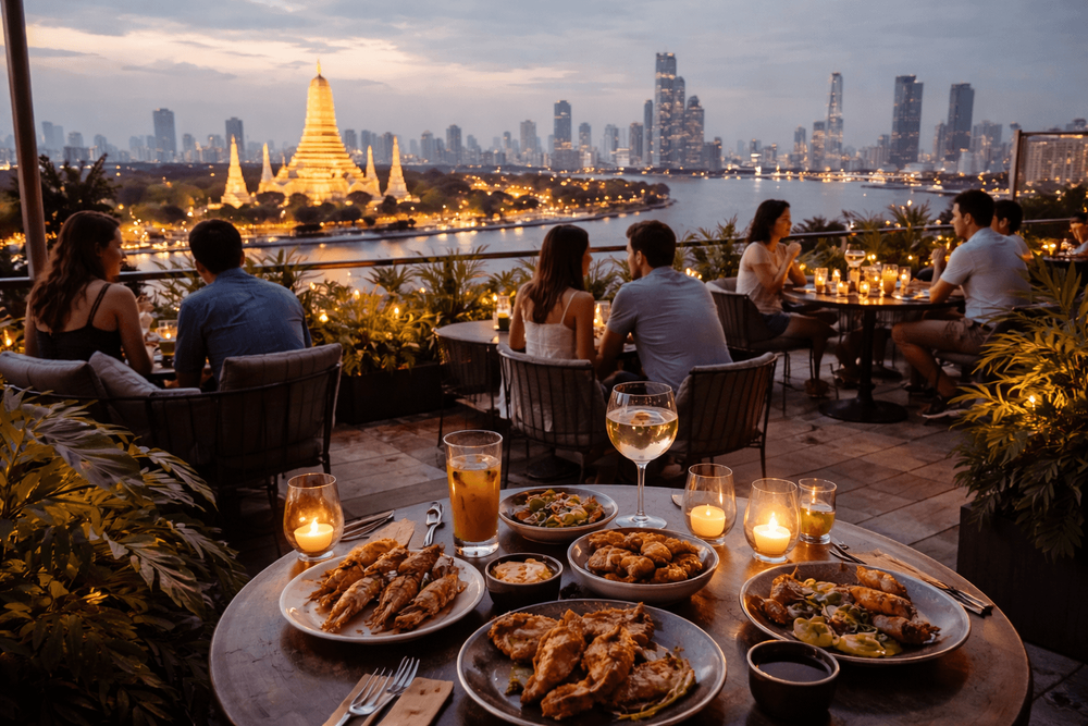 Bangkok Rooftop Bars with the Best Small Plates and Dinner Menus Worth the Trip from Khao San Road