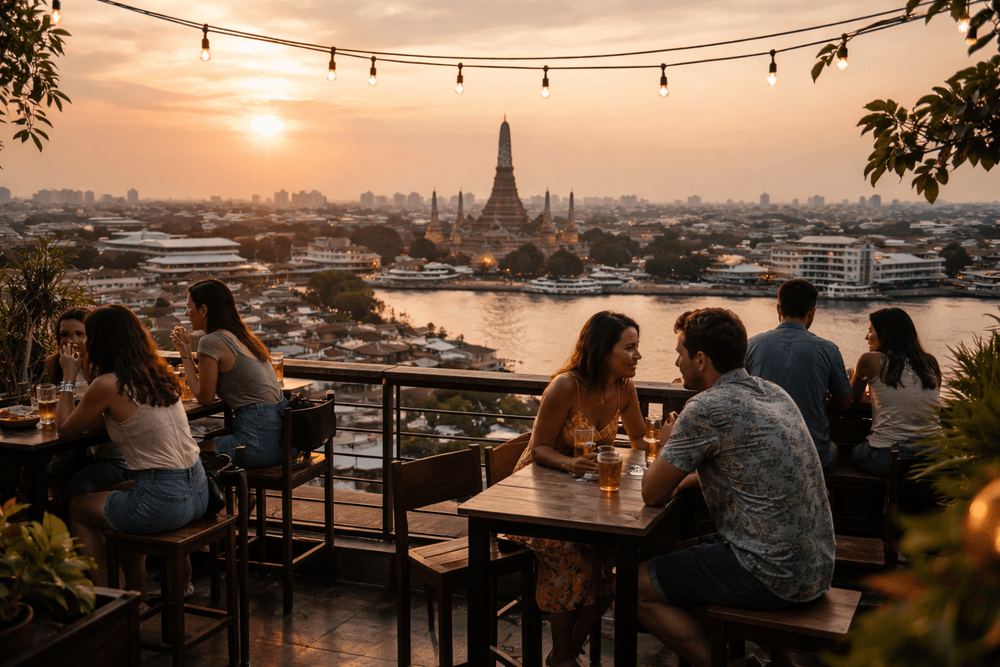 Bangkok Rooftop Bars with the Best Sun-Down Happy Hour Deals from Khao San Road