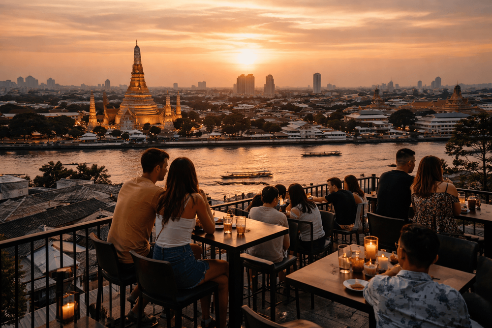 Bangkok Rooftop Bars with the Best Sunset Photo Spots from Khao San Road