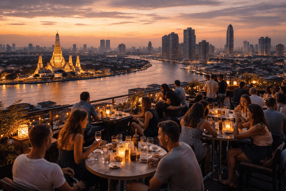 Bangkok Rooftop Bars with the Best Sunset-to-Night Transition Worth Leaving Khao San Road For